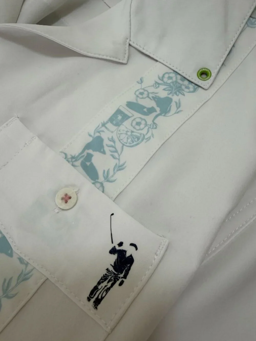 William Murray Shirt Mens M Medium White Bowling Lounge Button Up Golf Leisure